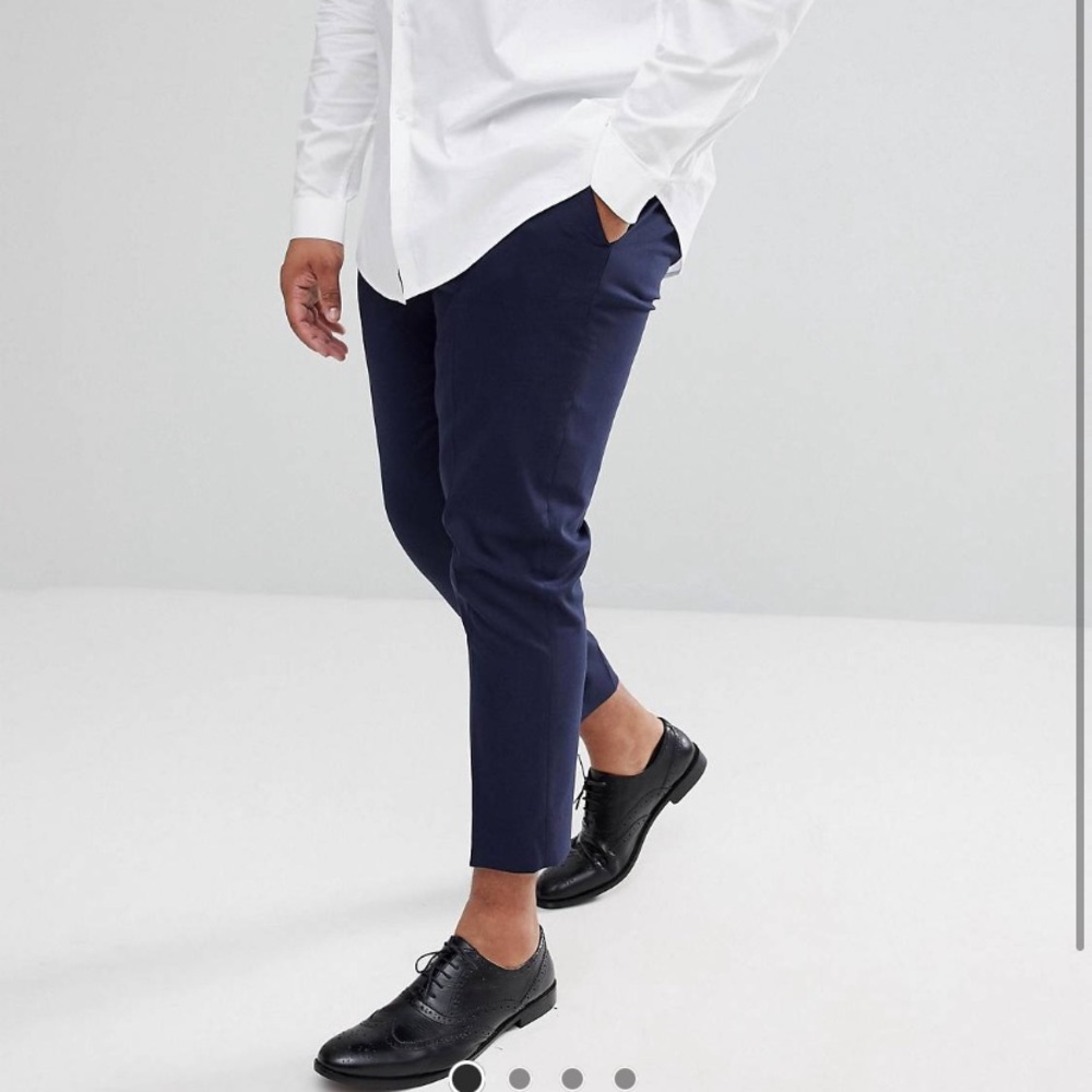 ASOS Skinny navy cropped dress pants